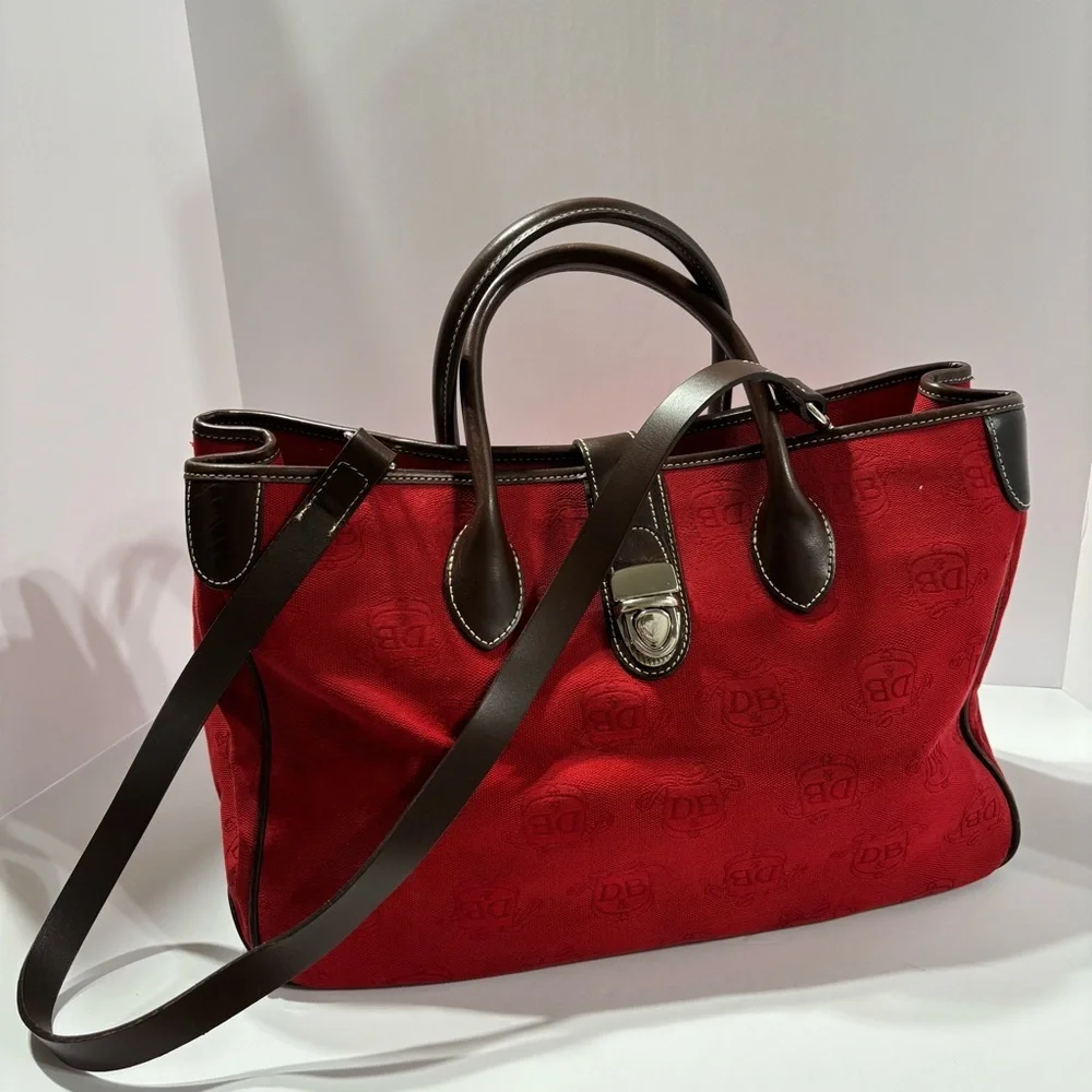 Dooney & Bourke Red and Brown Purse - Picture 3 of 8